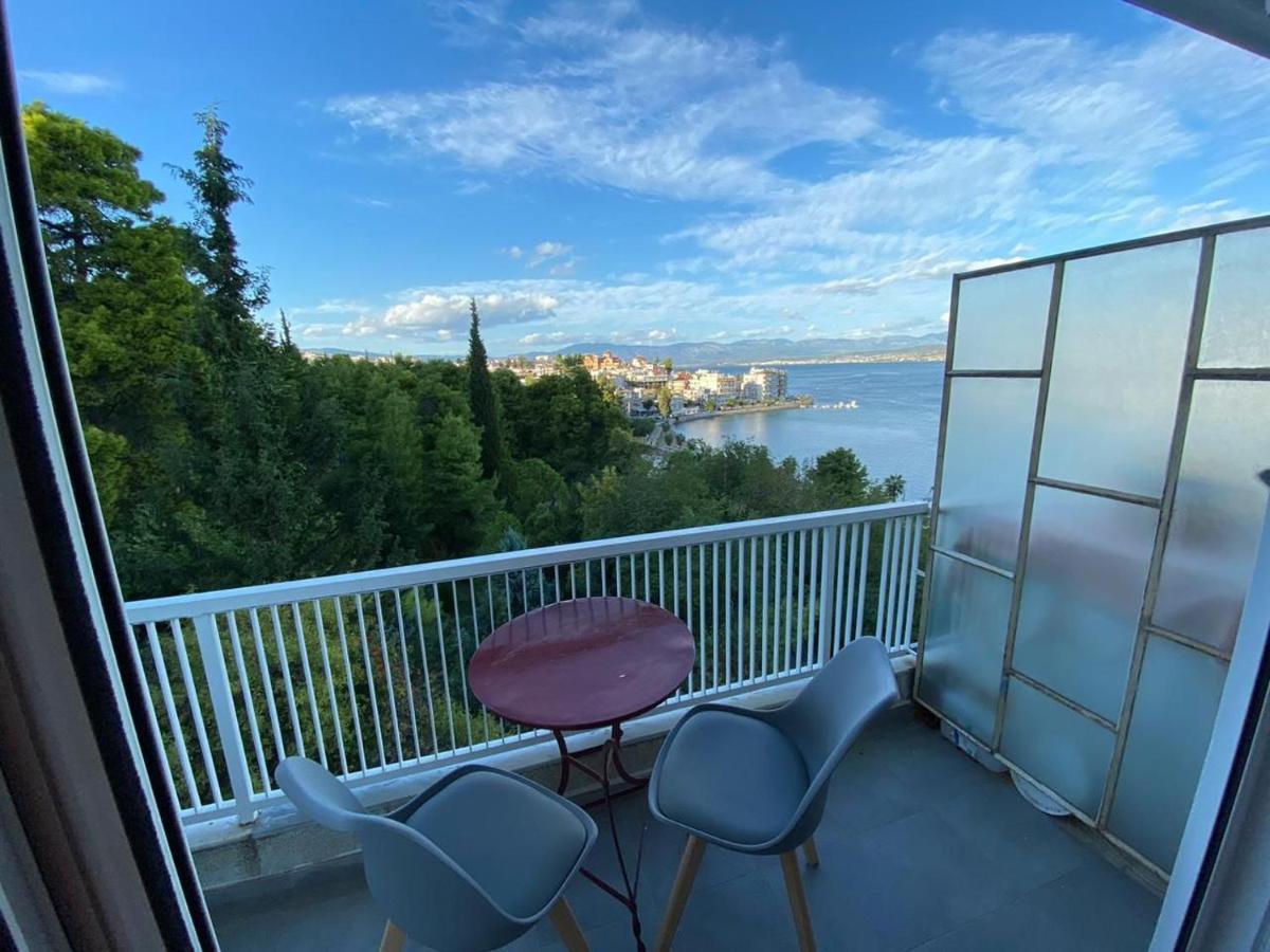 30M² Cosy Studio With Panoramic Sea View Chalkís Eksteriør billede