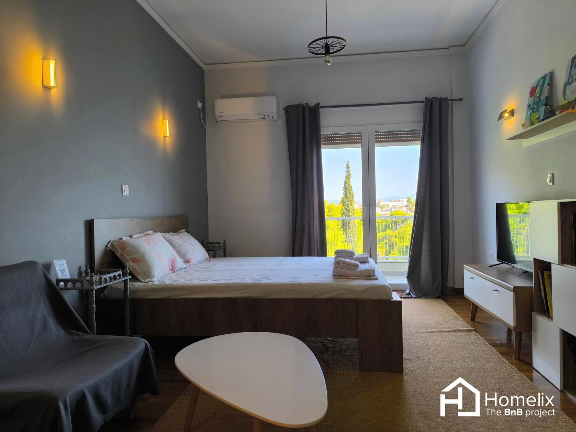 30M² Cosy Studio With Panoramic Sea View Chalkís Eksteriør billede
